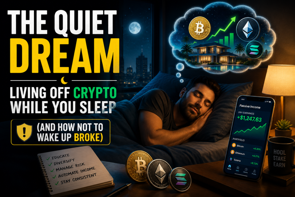 The Quiet Dream: Living Off Crypto While You Sleep (And How Not to Wake Up Broke